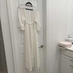 White Long Beach cover up